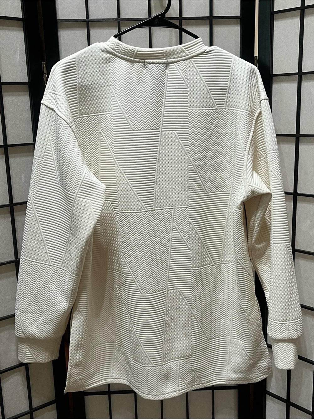 WOMENS SSYS THE LABEL Cream Crewneck Textured Knit Sweater SIZE S - Picture 4 of 8